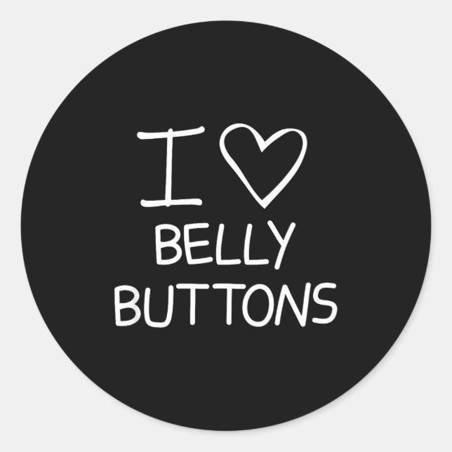 Adesivo I Heart Belly Buttons, Funny, Jokes, Sarcastic Say (Frente)
