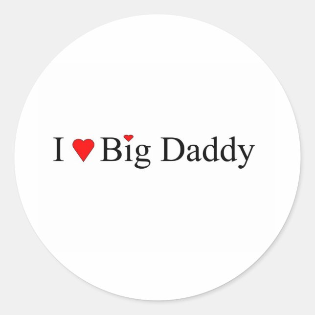 Adesivo I Heart Big Pai (Frente)