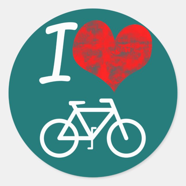 Adesivo I Heart Bike (Frente)