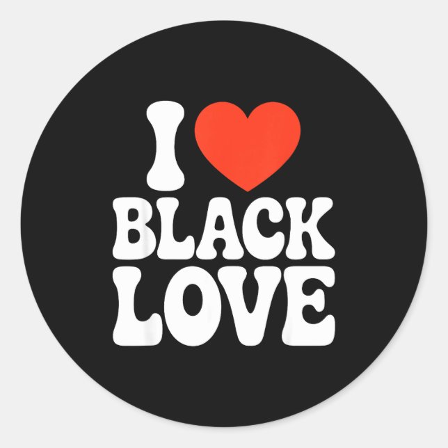Adesivo I Heart Black Love Couple Matching Couples African (Frente)