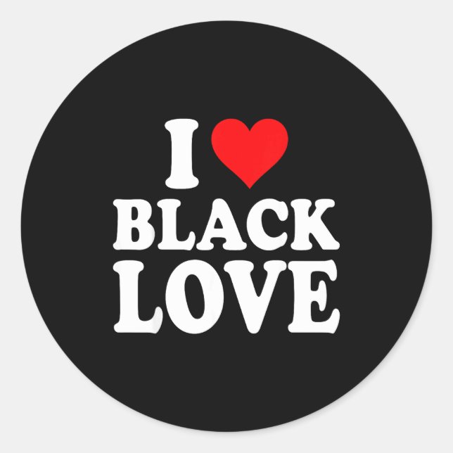 Adesivo I Heart Black Love Cute Matching Couples African A (Frente)