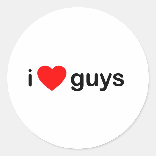 Adesivo I Heart Caras - Love Men Boys (Frente)