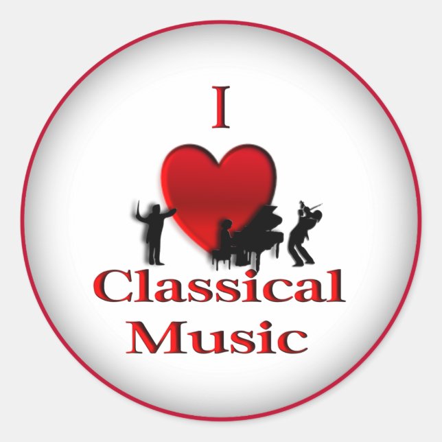 Adesivo I Heart Classical Music (Frente)