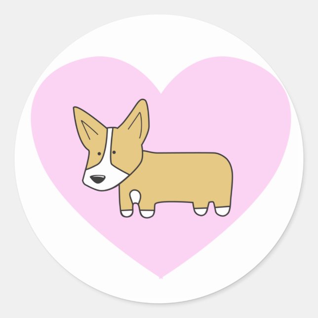 Adesivo I Heart Corgis Stickers (Frente)