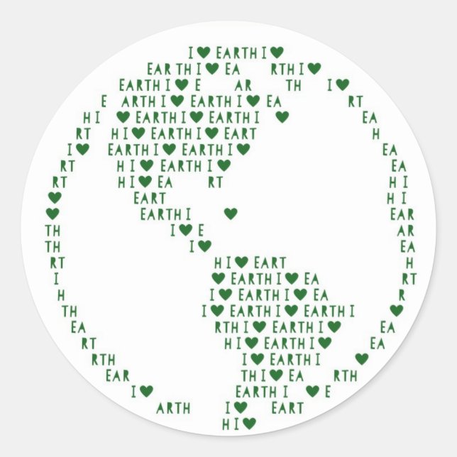 Adesivo I Heart Earth Sticker (Frente)