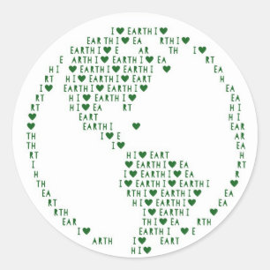 Adesivo I Heart Earth Sticker