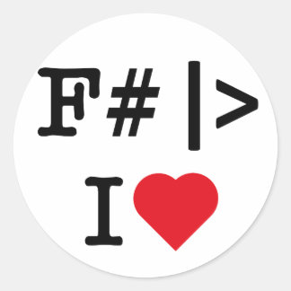 Adesivo I Heart F# round sticker