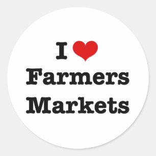 Adesivo I Heart Farmers Markets