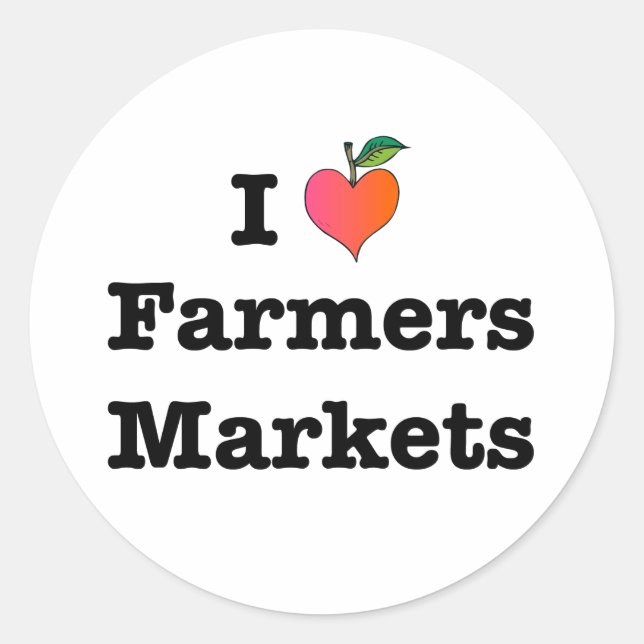 Adesivo I Heart Farmers Markets (Frente)