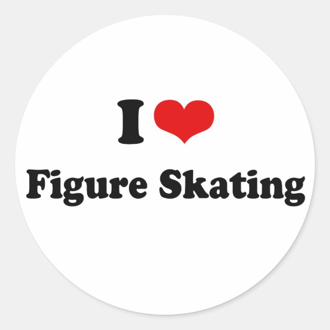 Adesivo I Heart Figure Skating (Frente)