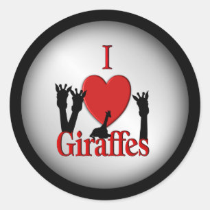 Adesivo I Heart Girafes Silver