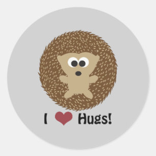 Adesivo I Heart Hugs hedgehog
