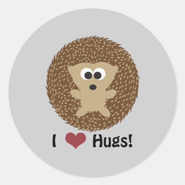Adesivo I Heart Hugs hedgehog (Frente)