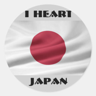Adesivo I Heart Japan/Flag do Japão