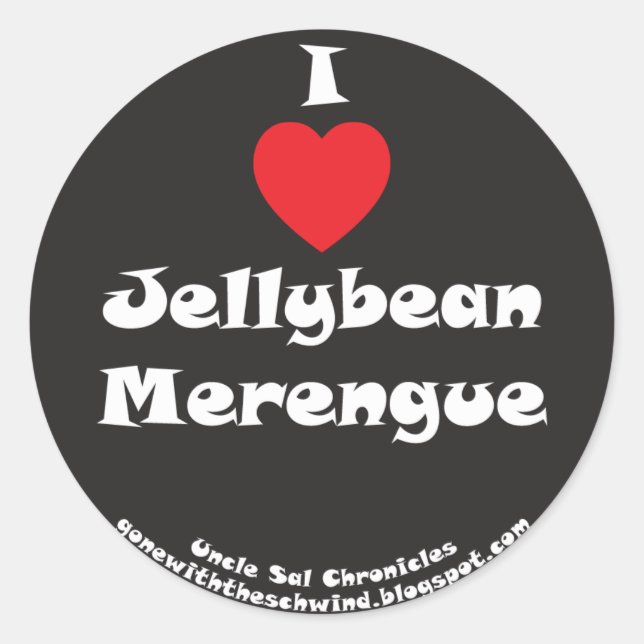 Adesivo I Heart Jellybean Merengue black (Frente)