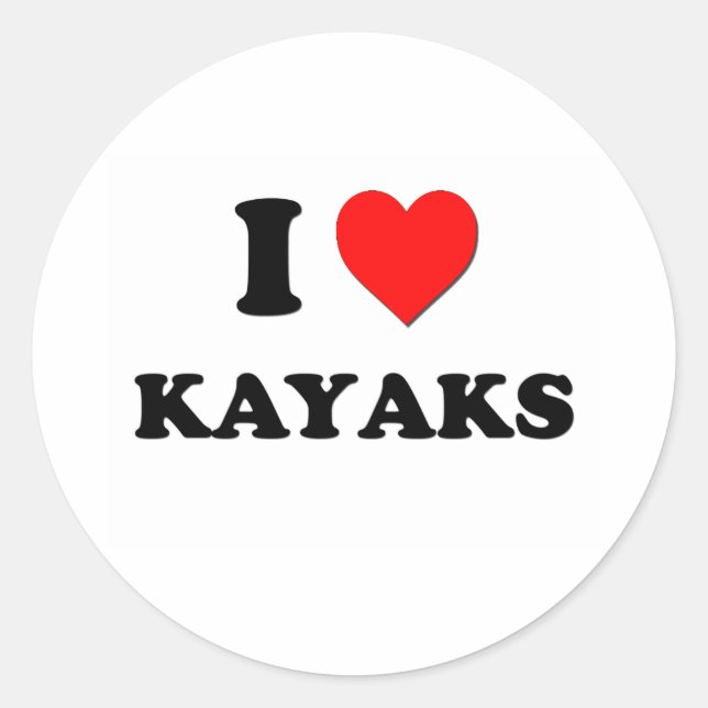 Adesivo I Heart Kayaks (Frente)