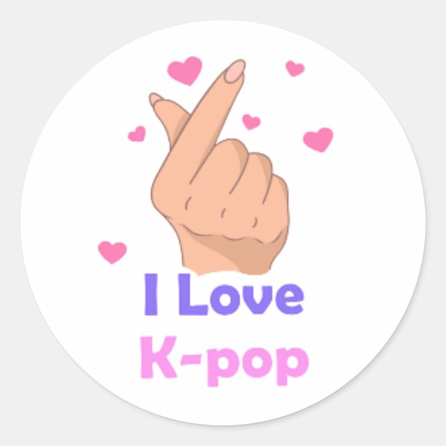Adesivo I Heart Kpop (Frente)