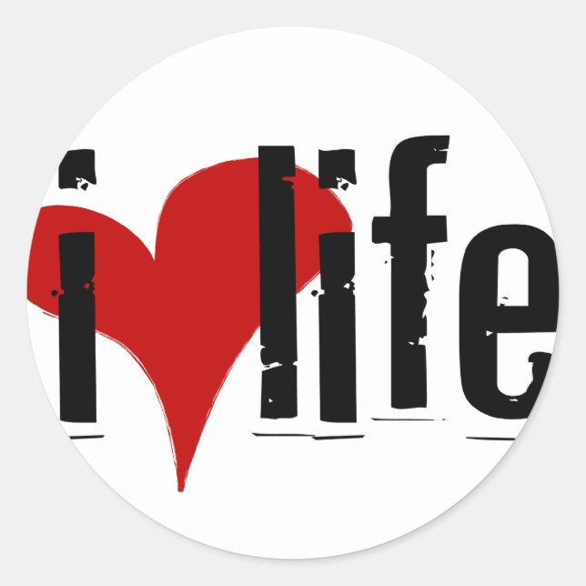 Adesivo "I Heart Life" (Frente)