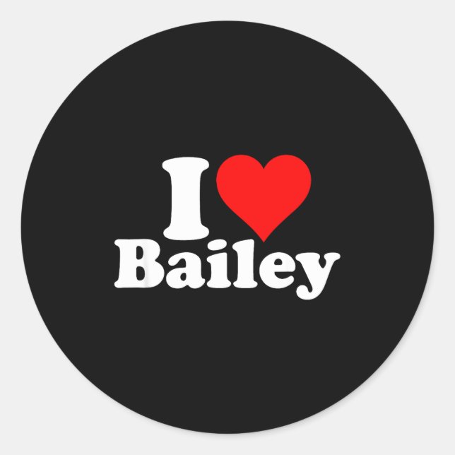Adesivo I Heart Love Bailey  (Frente)