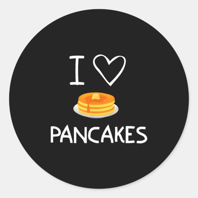 Adesivo I Heart Love Pancakes, Funny, Jokes, Sarcastic, Fa (Frente)