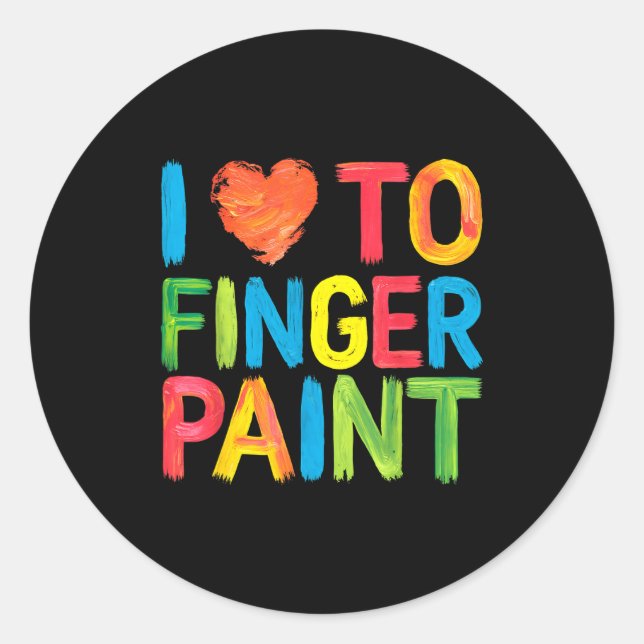 Adesivo I Heart Love To Finger Paint Cute Couple Valentine (Frente)