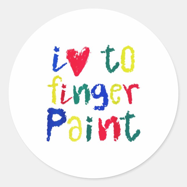 Adesivo I Heart Love To Finger Paint - Funny Couple  (Frente)