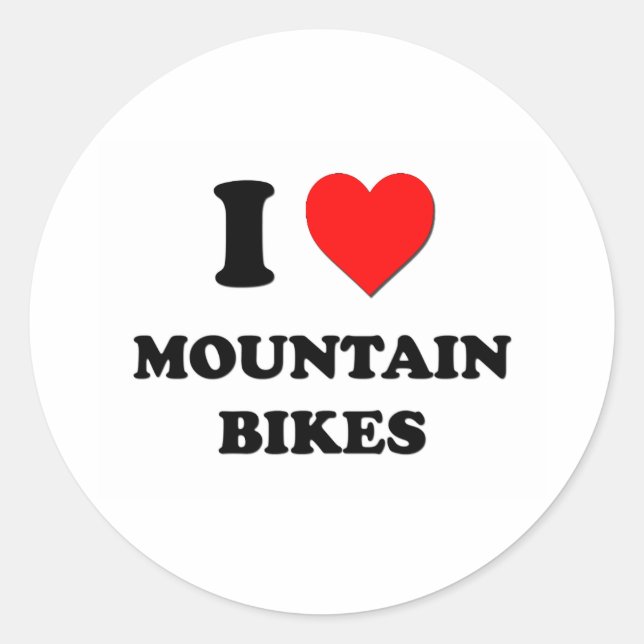 Adesivo I Heart Mountain Bikes (Frente)