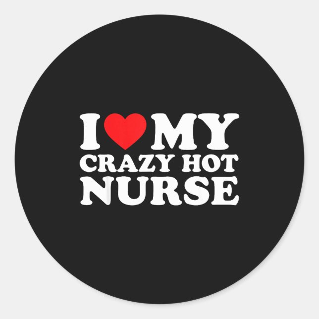 Adesivo I Heart My Nurse Husband Wife Funny Matching Coupl (Frente)