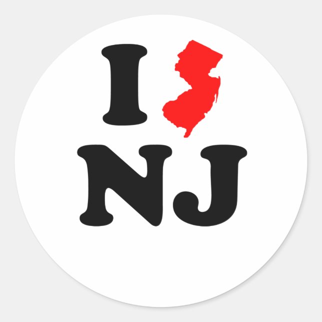 Adesivo I Heart NJ (Frente)