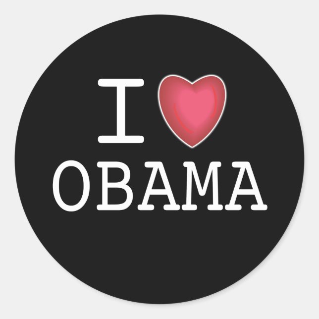 Adesivo I Heart Obama Stickers (Frente)