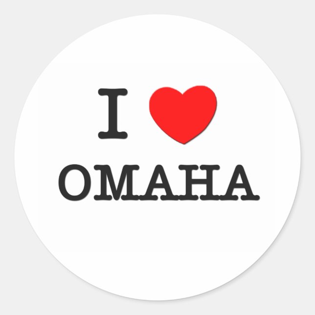 Adesivo I Heart OMAHA (Frente)