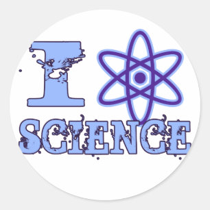 Adesivo I Heart (ou Atomic Symbol) Science