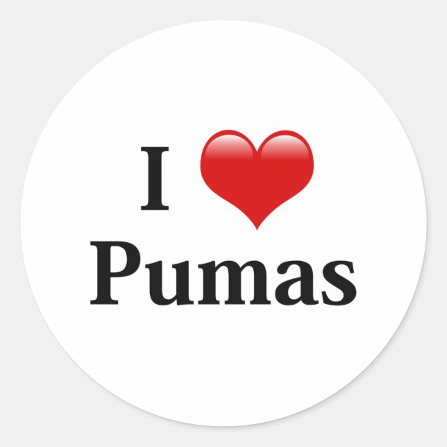 Adesivo I Heart Pumas (Frente)