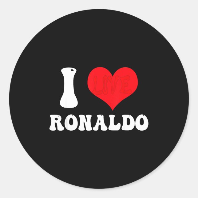 Adesivo I Heart Ronaldos First Name Groovy D Valentines  (Frente)
