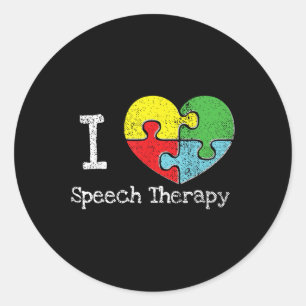 Adesivo "I Heart Speech Therapy, Autismo Consciência"