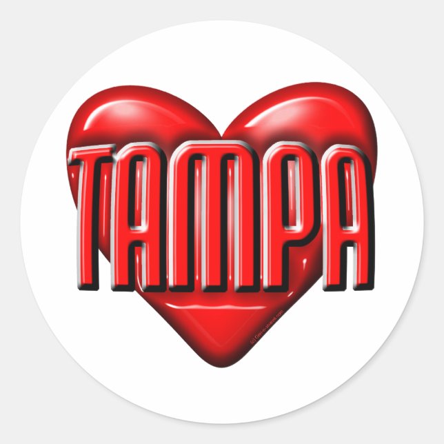 Adesivo I Heart Tampa (Frente)
