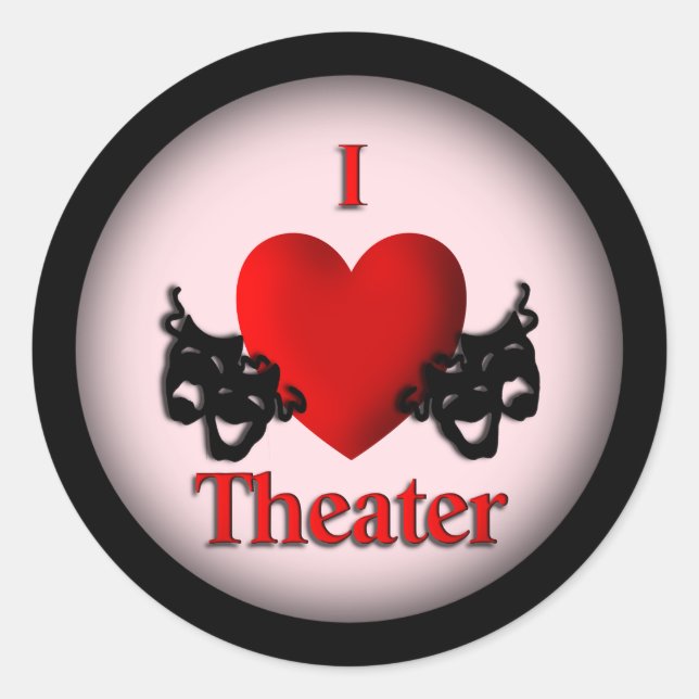Adesivo I Heart Theater Pink (Frente)