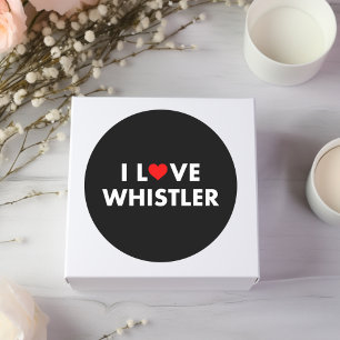 Adesivo I Heart Whistler I Love Whistler Modern Text Dark