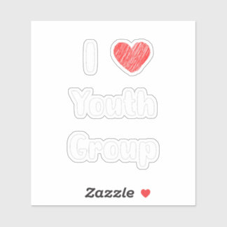Adesivo I Heart Youth Group Custom-Cut Vinyl Sticker