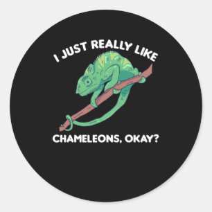 Adesivo I Just Really Like Chameleons Okay Cute Chameleon