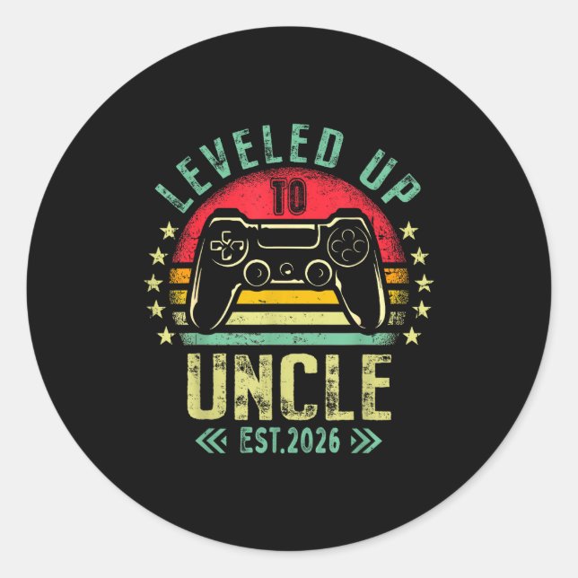 Adesivo I Leveled Up To Uncle 2026 Promoted To Uncle Level (Frente)