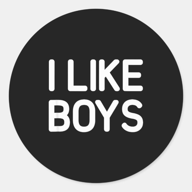 Adesivo I Like Boys, Funny, Jokes, Sarcastic  (Frente)