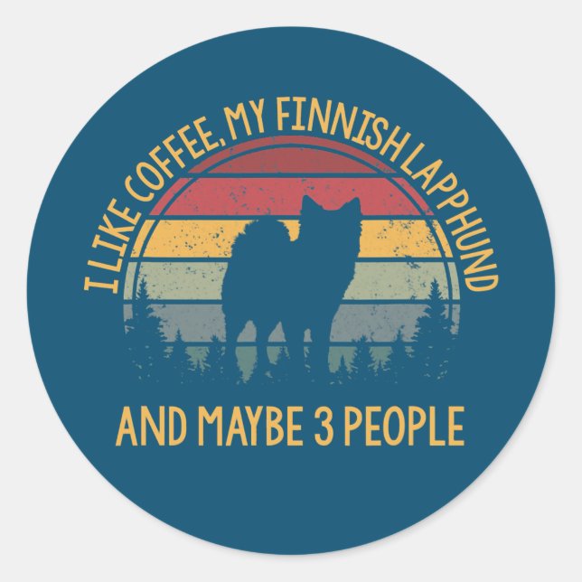 Adesivo I like coffee and my Finnish Lapphund Finnischer (Frente)