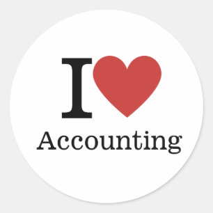 Adesivo I ❤️ Love Accounting (para Funcionários) PERSONALI