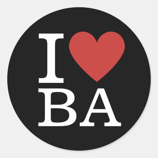 Adesivo I ❤️ Love BA Business Analytics Funcionarios PERSO (Frente)
