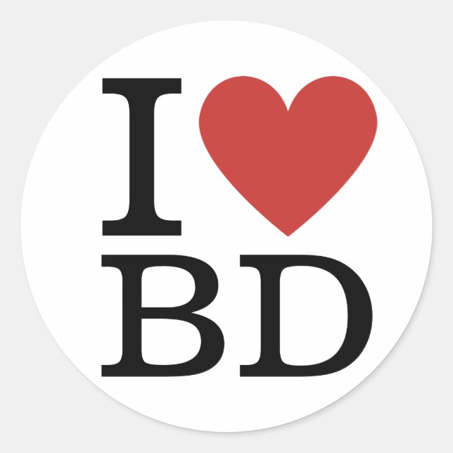 Adesivo I ❤️ Love BD Building Department Funcionários PERS (Frente)