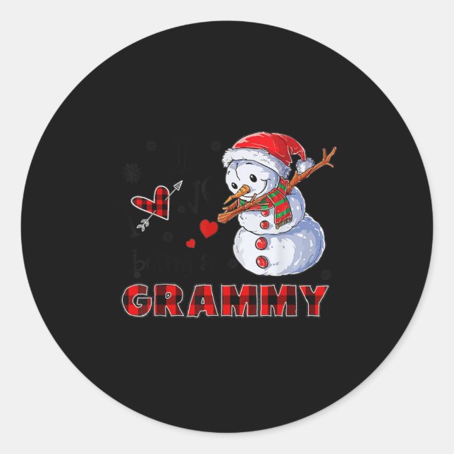 Adesivo I Love Being A Grammy Snowman Dab Christmas 2020  (Frente)