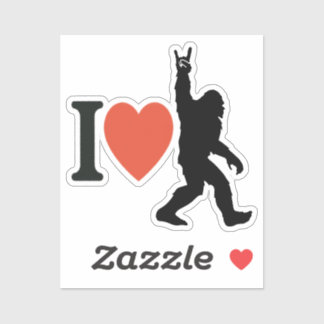 Adesivo I Love Bigfoot Rock On