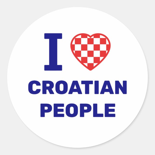 Adesivo I Love Croatian People (Frente)