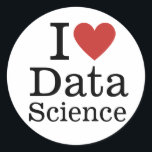 Adesivo I ❤️ Love Data Science (for Employeers) CUSTOM<br><div class="desc">Mostre sua paixão por inovação orientada a dados com o ❤️ I Love Data Science (for Employees) CUSTOM Classic Round Sticker. Perfeito para profissionais que usam o poder dos dados para criar ideias e soluções significativas, este adesivo adiciona um toque exclusivo ao seu espaço de trabalho, laptop ou notebook. Representa...</div>